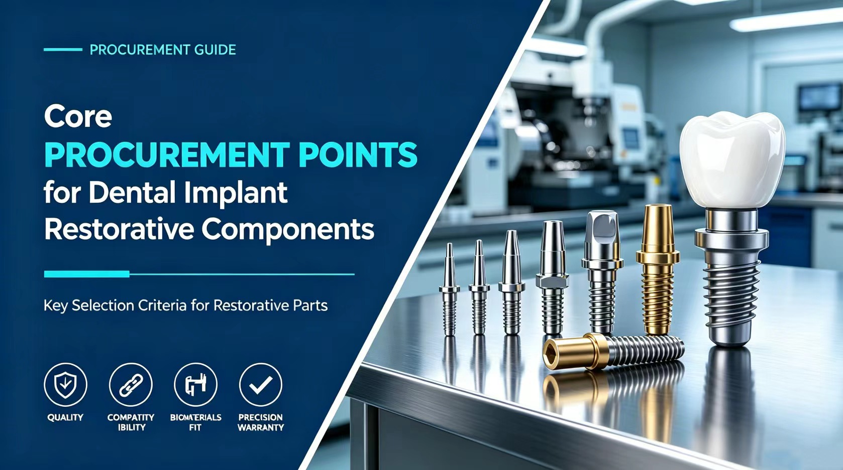 Core Procurement Points for Dental Implant Restorative Components