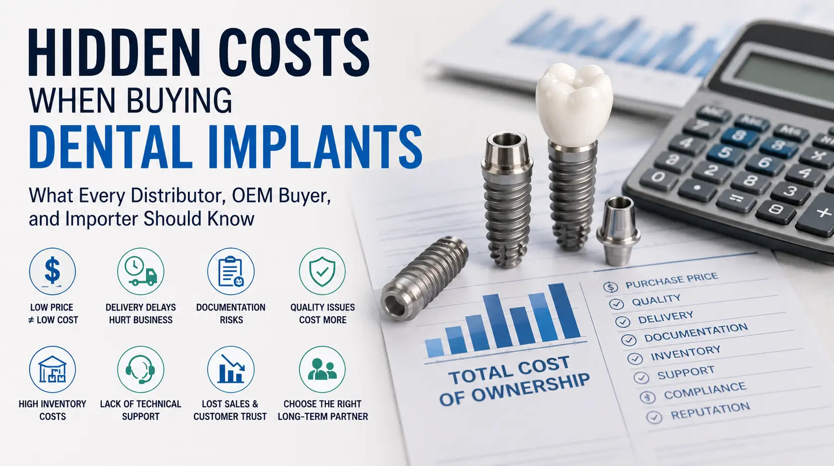 Hidden Costs When Buying Dental Implants: What Every Distributor, OEM Buyer, and Importer Should Know